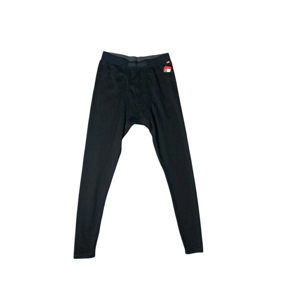 Omni-Wool Base Layer Pants Men's Size Small Black Wool Blend